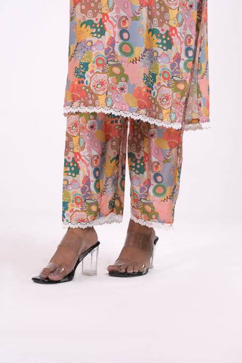 Floral Crepe Co-Ord Set Sleeveless