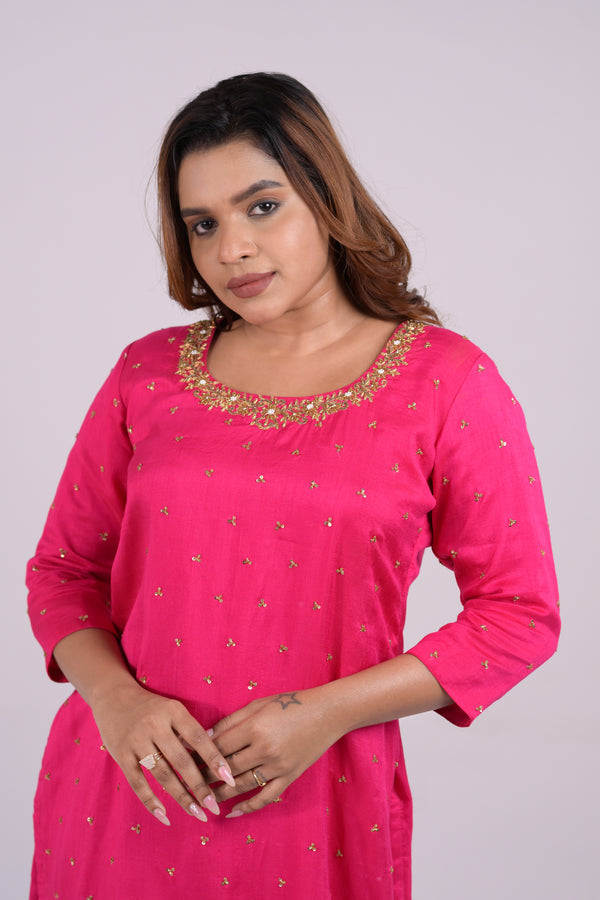 Pink Bemberg Silk Co-Ord Set