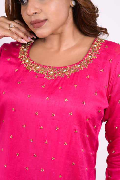 Pink Bemberg Silk Co-Ord Set