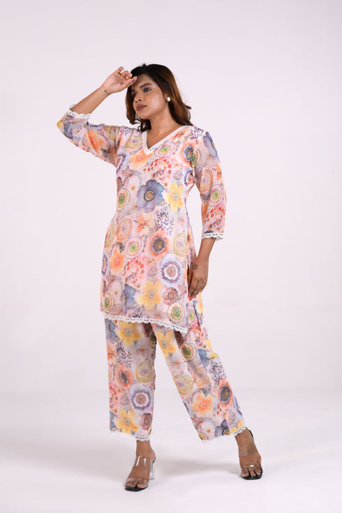 Floral Georgette Co-Ord Set