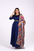 Violet Syska Georgette Gown w/ Belt