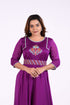 Purple Syska Georgette Gown w/ Belt