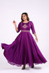 Purple Syska Georgette Gown w/ Belt