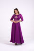 Purple Syska Georgette Gown w/ Belt