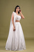 Pure White Net Lehenga