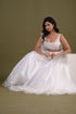 Pure White Net Lehenga
