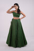 Green Benaras Silk Lehenga