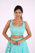 Light Blue Cotton Chanderi Lehenga