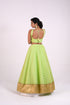 Light Green Cotton Chanderi Lehenga