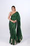 Green Modal Satin Saree