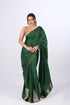Green Modal Satin Saree