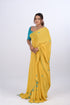 Yellow Natural Crepe Saree