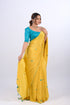 Yellow Natural Crepe Saree