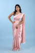 Pastel Pink Modal Satin Saree w/ Belt