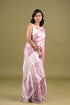 Pastel Pink Shimmer Organza Saree