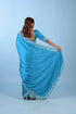 Blue Modal Satin Saree