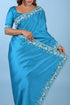 Blue Modal Satin Saree