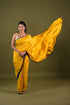 Yellow Viscose Tissue Saree