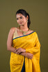 Yellow Viscose Tissue Saree